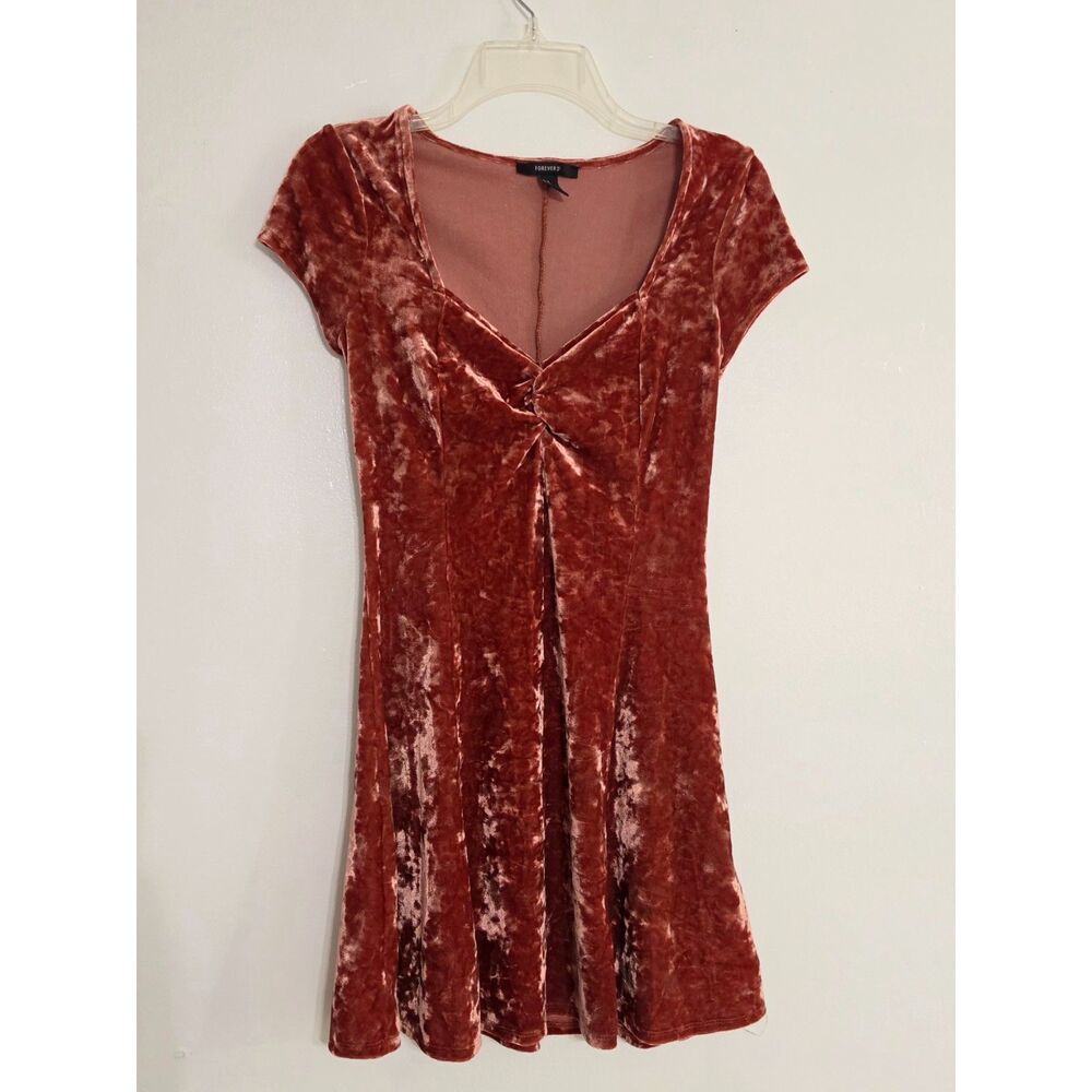 Forever 21 Pink Velvet Mini Dress